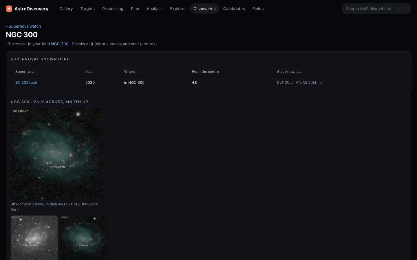 Supernova watch: NGC 300